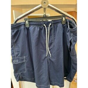 Highland Originals Men's 3XL Swim Trunks Navy Blue Cargo Pocket Mesh Lined